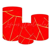 Red and Elegant Gold Themed Cover Cylinders Kit