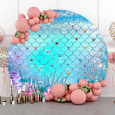 Lofaris Red Black Dice Poker Casino Round Birthday Backdrop