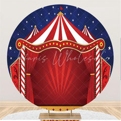 Lofaris Red Carpet Circus Stage With Blue Sky Circle Backdrop