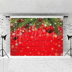 Lofaris Red Chrismas Decoration Ball Wood Backdrop For Party