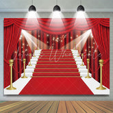 Lofaris Red Curtain Film Stars Celebrity Birthday Backdrop