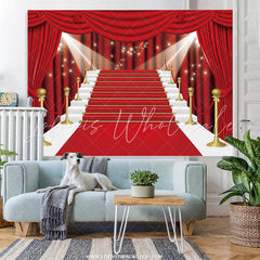 Lofaris Red Curtain Film Stars Celebrity Birthday Backdrop