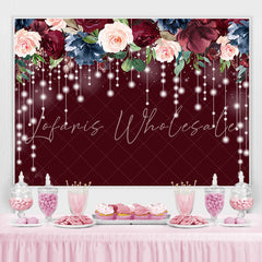 Lofaris Red Floral And Light Birthday Backdrop For Decoration