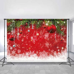 Lofaris Red Glitter Bokeh Decoration Backdrop For Chrismas