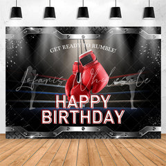 Lofaris Red Gloves Get Ready To Rumble Happy Birthday Backdrop