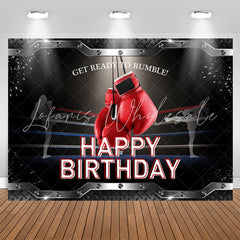Lofaris Red Gloves Get Ready To Rumble Happy Birthday Backdrop
