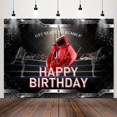Lofaris Red Gloves Get Ready To Rumble Happy Birthday Backdrop