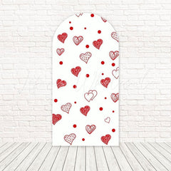 Red Hearts Romantic Love Arch Backdrop For Valentine Party Decor