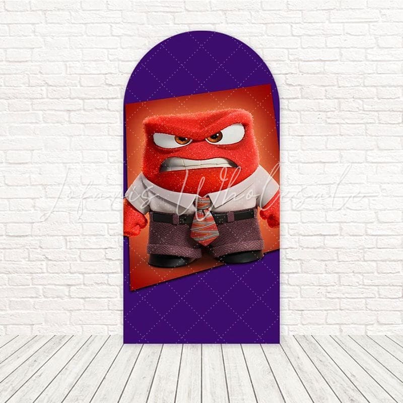 Red Inside Out Emotions Glow Arch Backdrop For Colorful Gathering