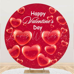 Lofaris Red Love Glitter Circle Happy Valentines Day Backdrop