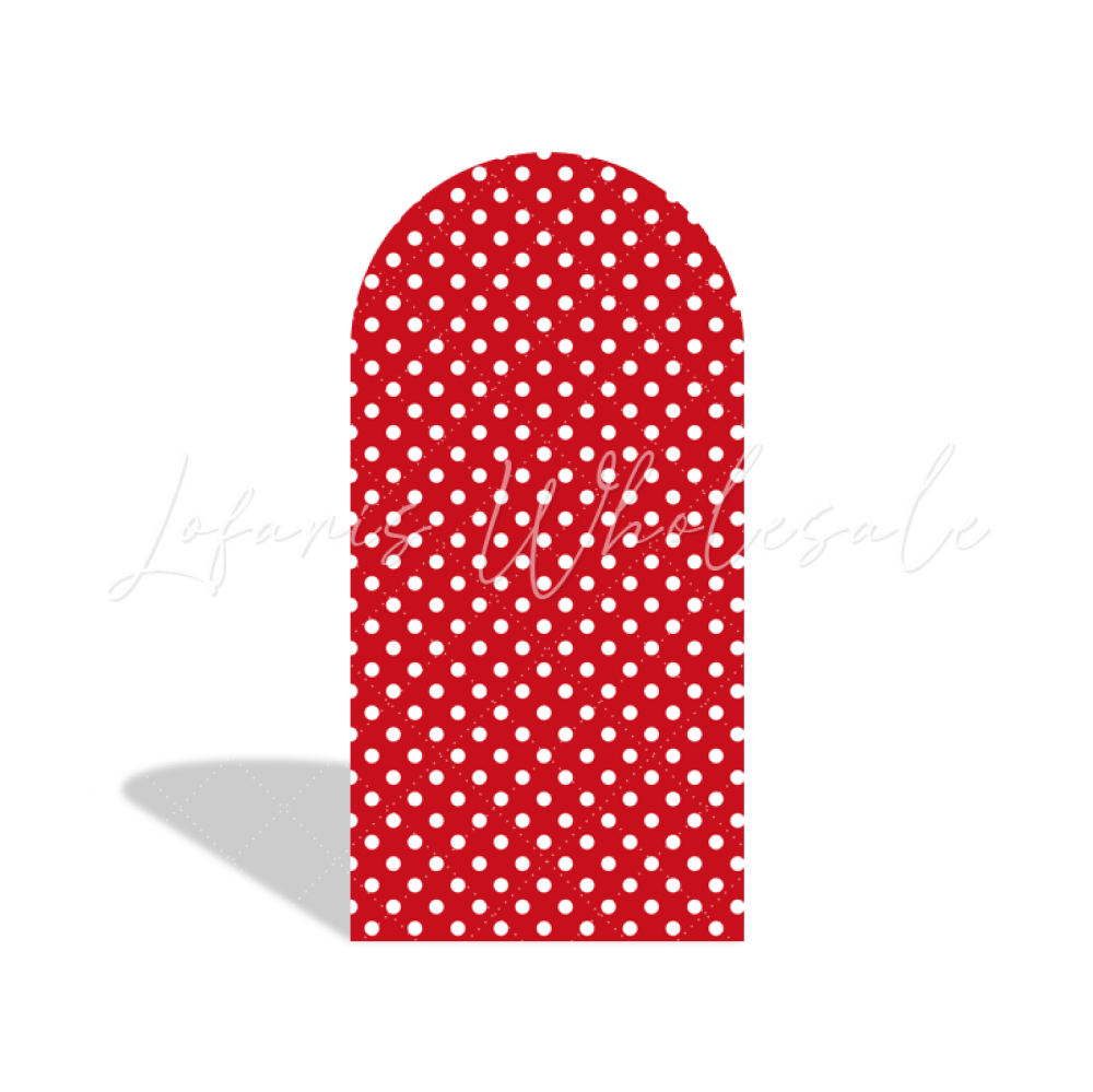 Red Minnie Baby Shower Birthday Party Arch Backdrop Wall Cloth Cover