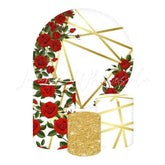 Red Roses Themed Round Backdrop and Cylinder Kit for Weddings