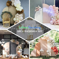 Lofaris Red Spider Cobweb Night City Birthday Arch Backdrop Kit
