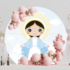 Religious Our Lady Model Round Backdrop for Ceremony Decor
