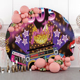 Lofaris Retro 80s Musical Bokeh Round Disco Party Backdrop