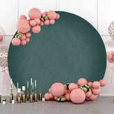 Lofaris Retro Green Gradient Texture Circle Birthday Backdrop