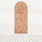 Retro Red Bricks Textured Wall Style Arch Backdrop For Urban Party