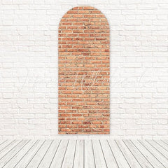 Retro Red Bricks Textured Wall Style Arch Backdrop For Urban Party