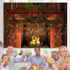 Lofaris Retro socks fireplace gorgeous Christmas photo backdrop