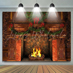 Lofaris Retro socks fireplace gorgeous Christmas photo backdrop