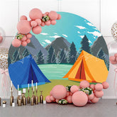 Lofaris Rivers Picnic Circle Happy Birthday Backdrop For Party