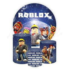 ROBLOX Themed Round Backdrop and Cylinders Kit for Kids