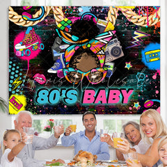 Lofaris Rock And Roll 80S Baby Dance Birthday Backdrop