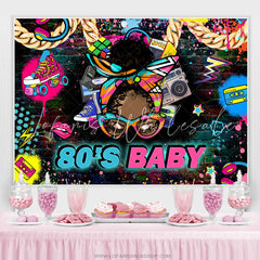 Lofaris Rock And Roll 80S Baby Dance Birthday Backdrop