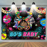 Lofaris Rock And Roll 80S Baby Dance Birthday Backdrop