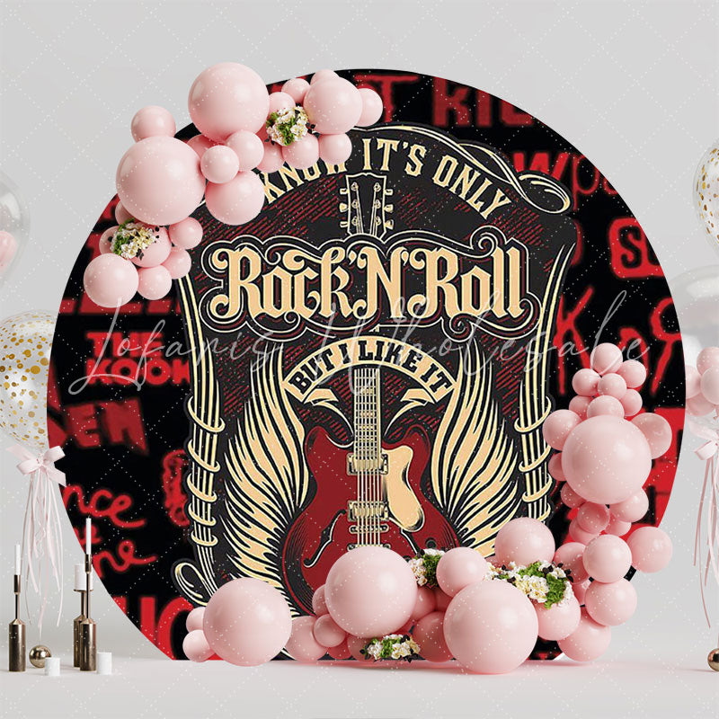 Rock and Roll Round Backdrop for Music Theme Party