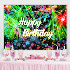 Lofaris Rock And Roll With Light Graffiti Birthday Backdrop
