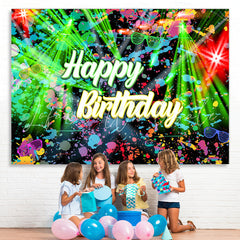 Lofaris Rock And Roll With Light Graffiti Birthday Backdrop