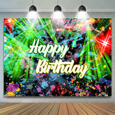 Lofaris Rock And Roll With Light Graffiti Birthday Backdrop