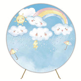 Romantic Love Shower Ray Round Backdrop for Wedding