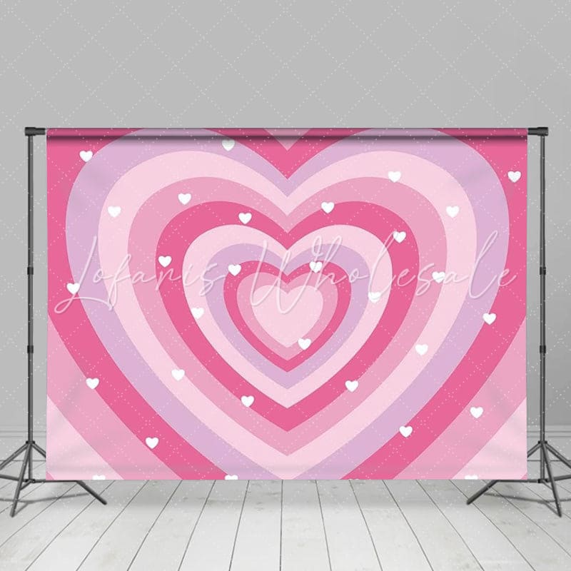 Romantic Pink Heart Happy Birthday Backdrop For Girl