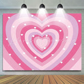 Romantic Pink Heart Happy Birthday Backdrop For Girl