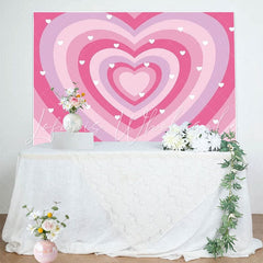 Romantic Pink Heart Happy Birthday Backdrop For Girl