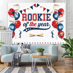 Lofaris Rookie of the Year Baseball Boys Birthday Backdrop