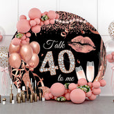 Lofaris Rose Gold Balloon Heel Round 40th Birthday Backdrop