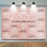 Lofaris Rose Gold Diamond Crown Happy 30th Birthday Backdrop