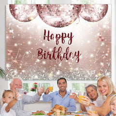 Lofaris Rose Gold Diamond Happy Birthday Backdrop to the Girl