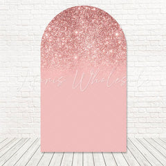 Rose Gold Glitter Arch Backdrop for Elegant and Glamorous Event Decor