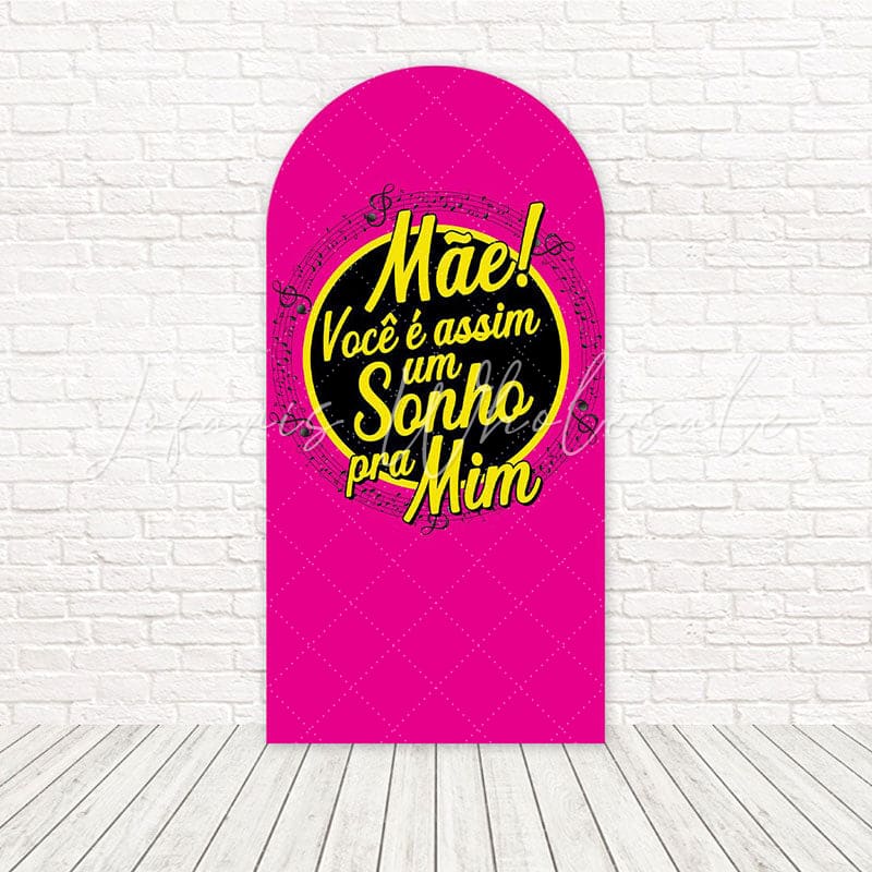 Rose Red Mothers Day Floral Charm Arch Backdrop For Festive Party