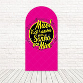 Rose Red Mothers Day Floral Charm Arch Backdrop For Festive Party