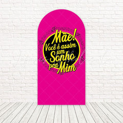 Rose Red Mothers Day Floral Charm Arch Backdrop For Festive Party