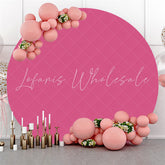 Lofaris Rose Red Solid Color Happy Birthday Circle Backdrop