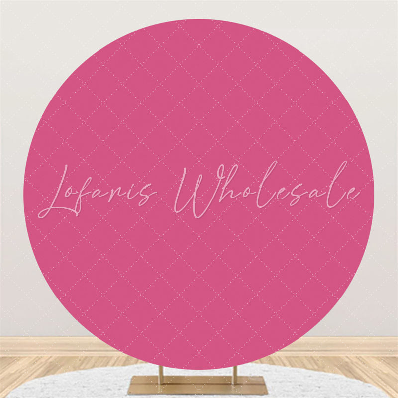 Lofaris Rose Red Solid Color Happy Birthday Circle Backdrop