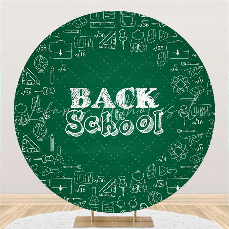 Lofaris Round Blackboard Stationery Back To School Backdrop