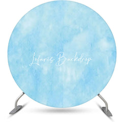 Lofaris Round Bright Blue Abstract Texture Birthday Backdrop