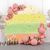 Lofaris Round Color Stripe Happy Birthday Backdrop For Party